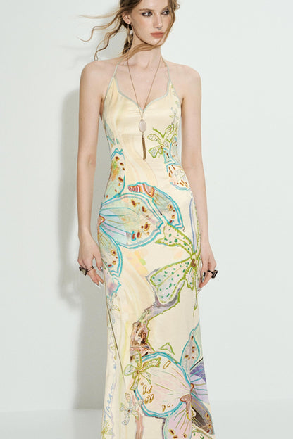 Blossom V-Neck Mermaid Dress