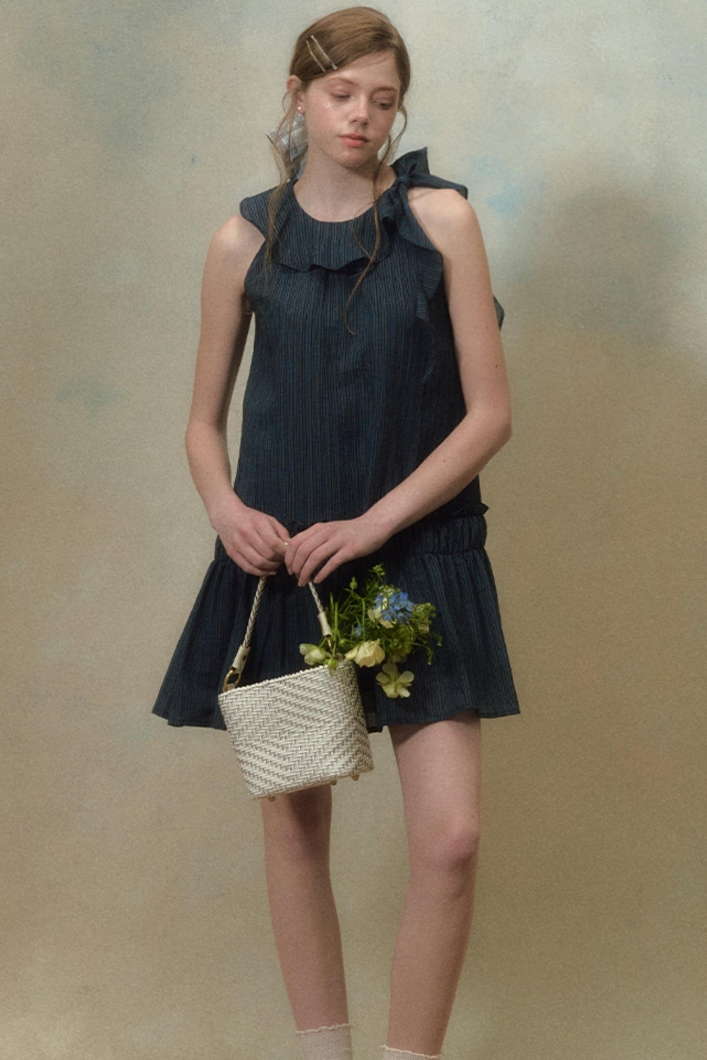 Summer Plaid Tie Dress