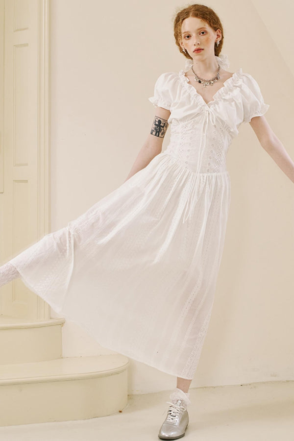 Summer Lace Peplum Dress