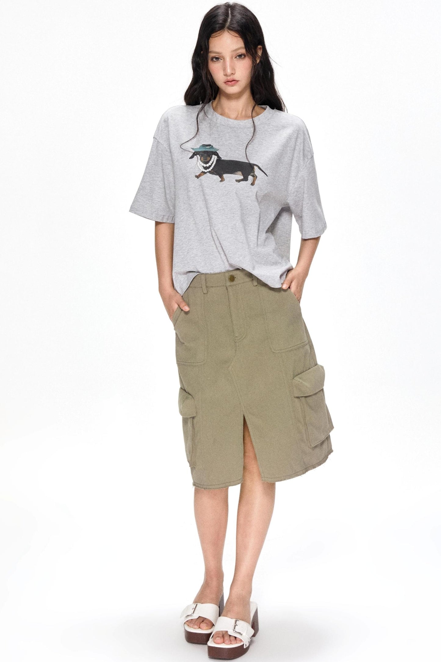 Vintage Utility Half Skirt