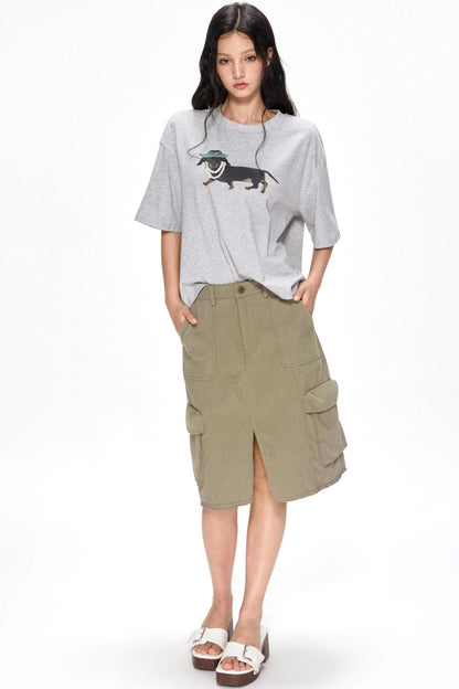 Vintage Utility Half Skirt