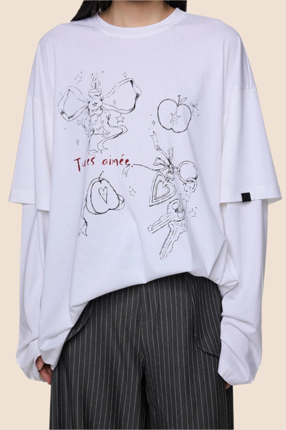 White Long Sleeve Tee