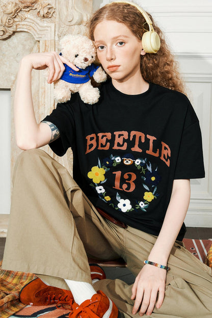 Retro Embroidered Summer Tee