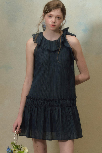 Summer Plaid Tie Dress