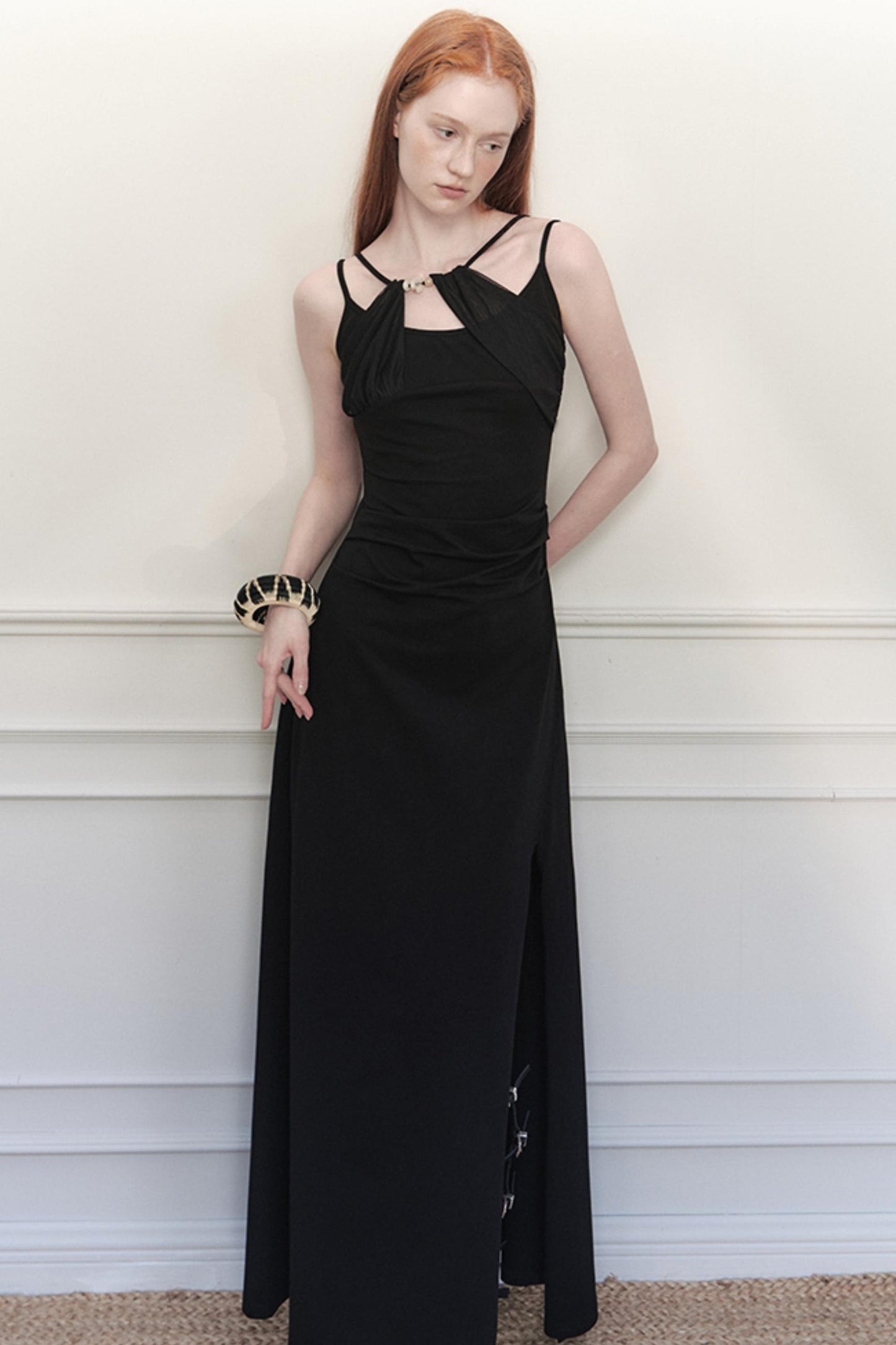 Nightshade Irregular Halter Dress