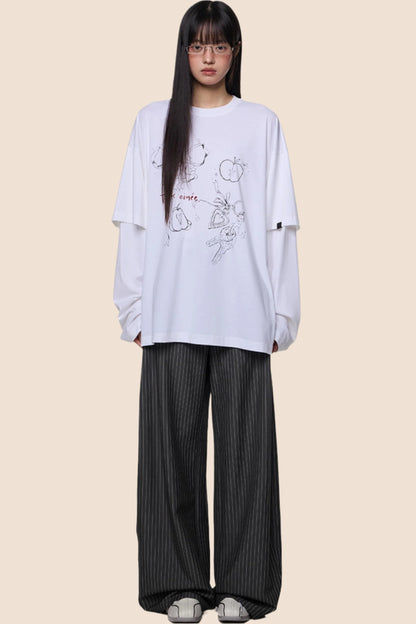 White Long Sleeve Tee