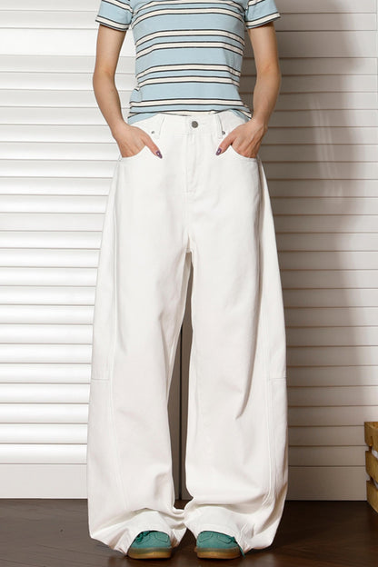 Retro High-Waisted Wide-Leg Jeans