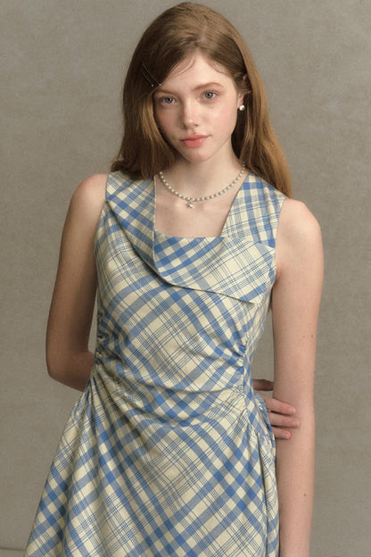 Plaid Sleeveless Dress