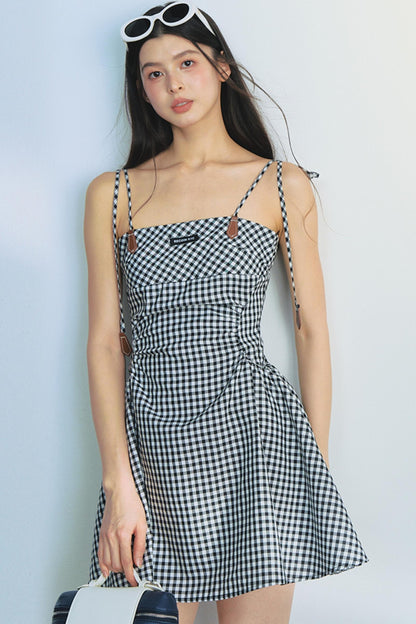 Tencel Checkered Camisole Dress