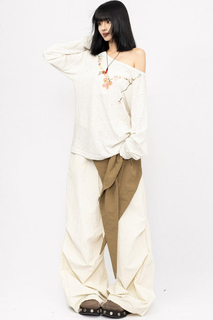 Vintage Diagonal Sleeve Top