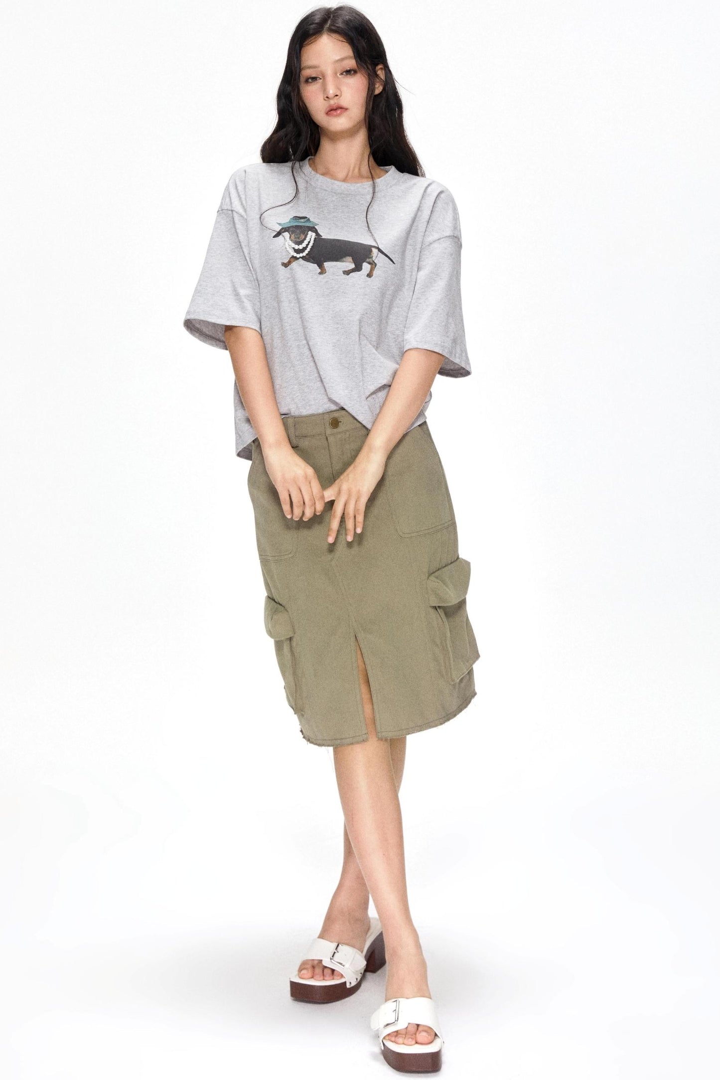 Vintage Utility Half Skirt