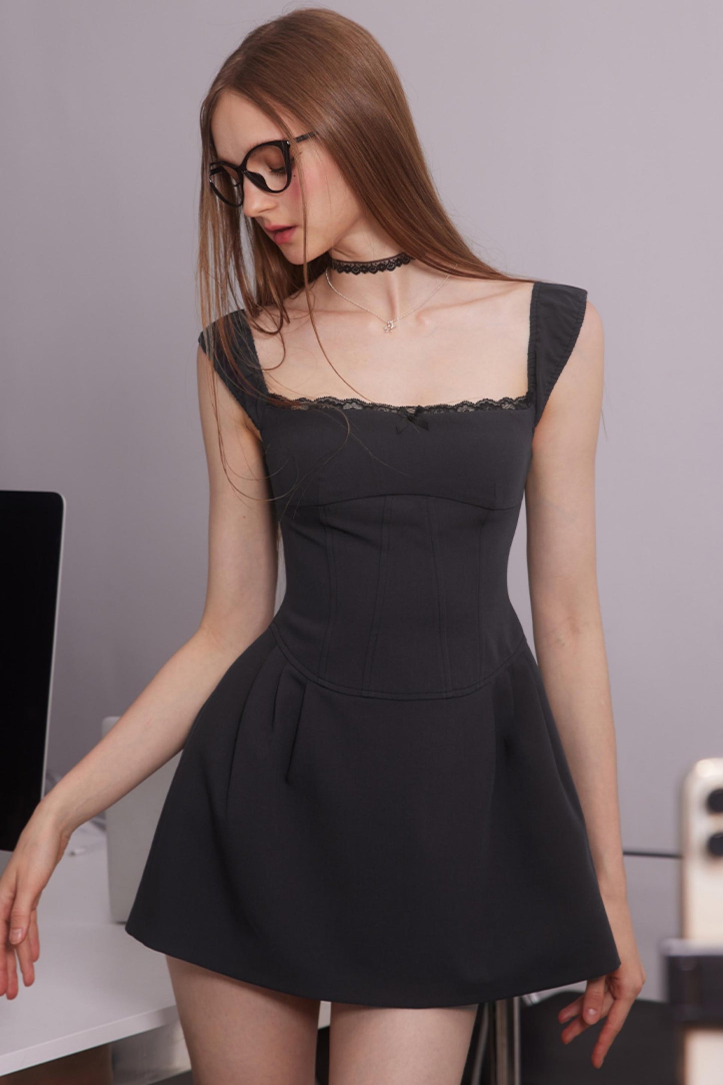 Polka Dot One-Shoulder Dress