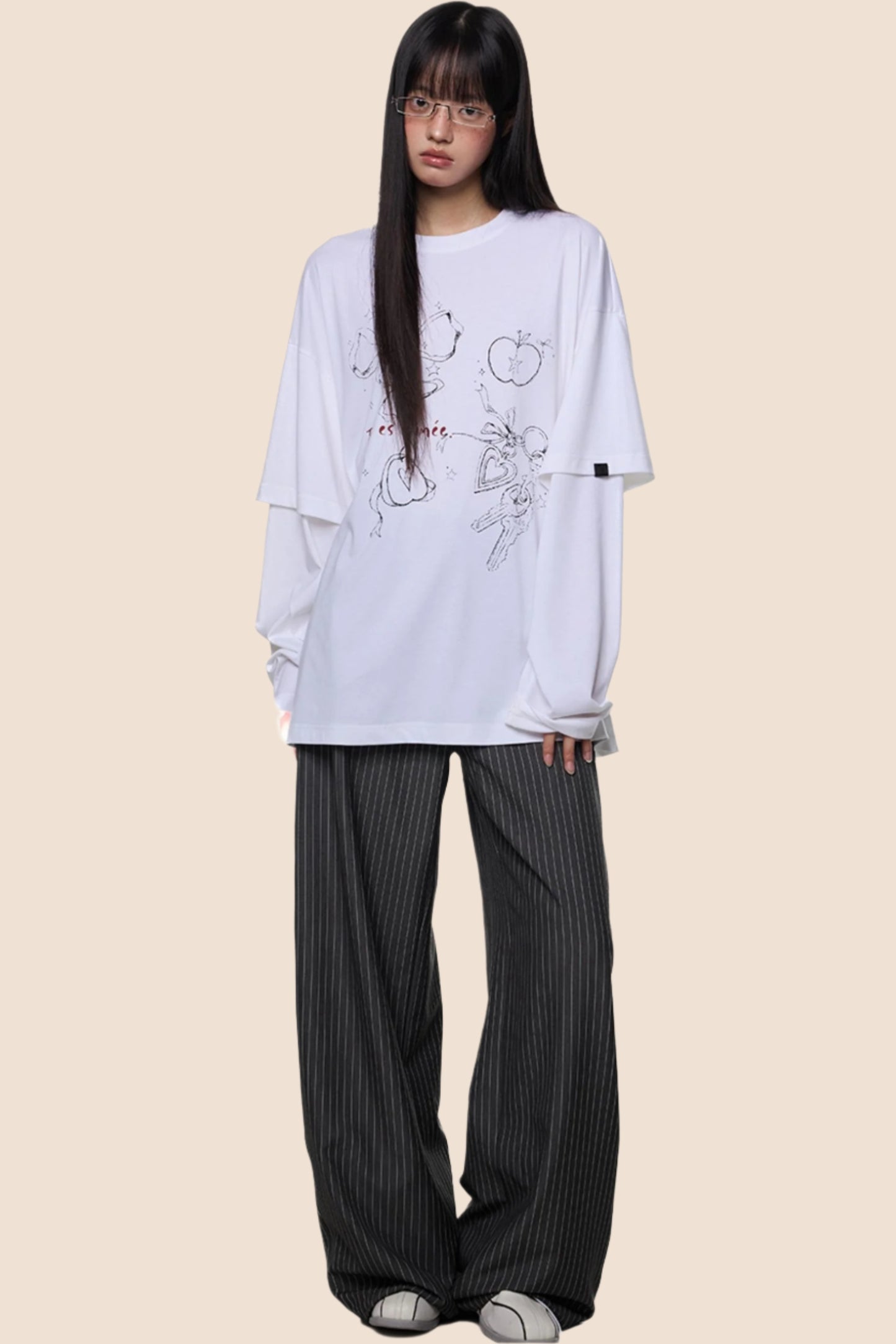 White Long Sleeve Tee