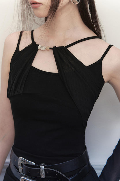 Nightshade Irregular Halter Dress