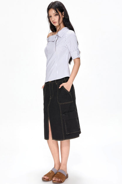 Vintage Utility Half Skirt