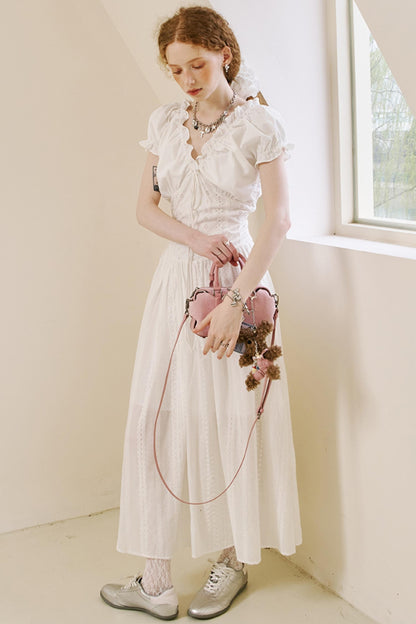 Summer Lace Peplum Dress