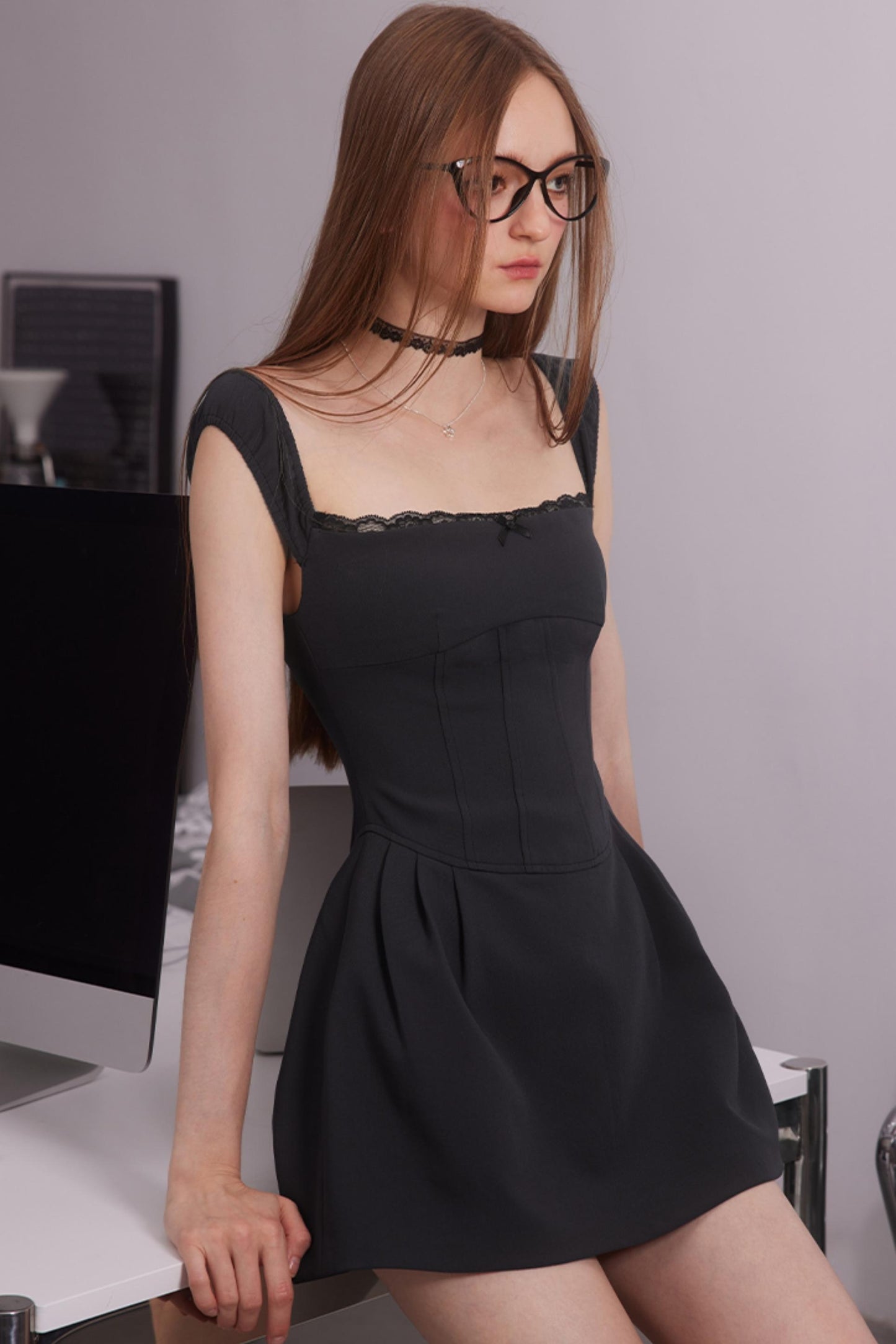 Polka Dot One-Shoulder Dress