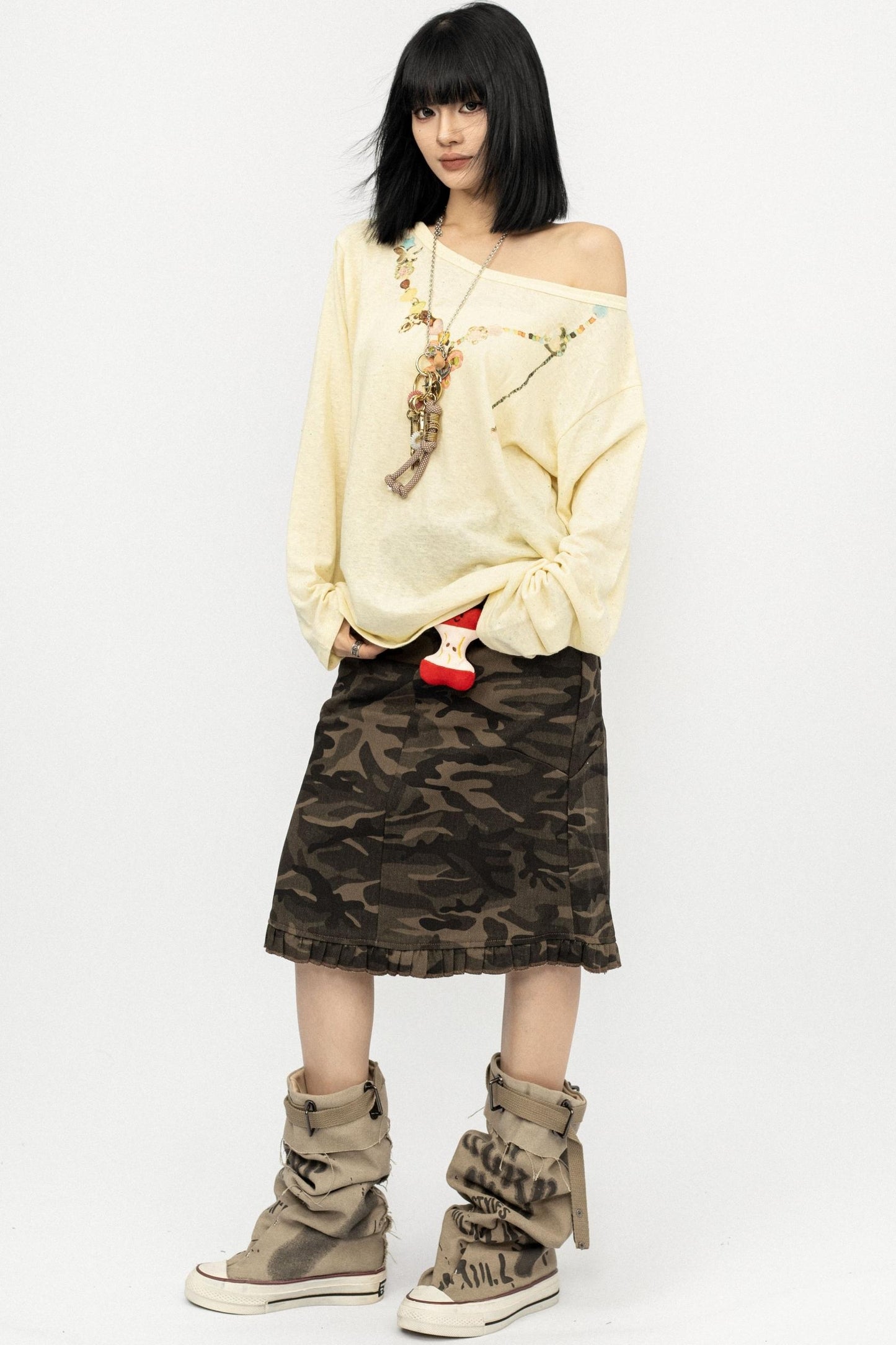 Vintage Diagonal Sleeve Top