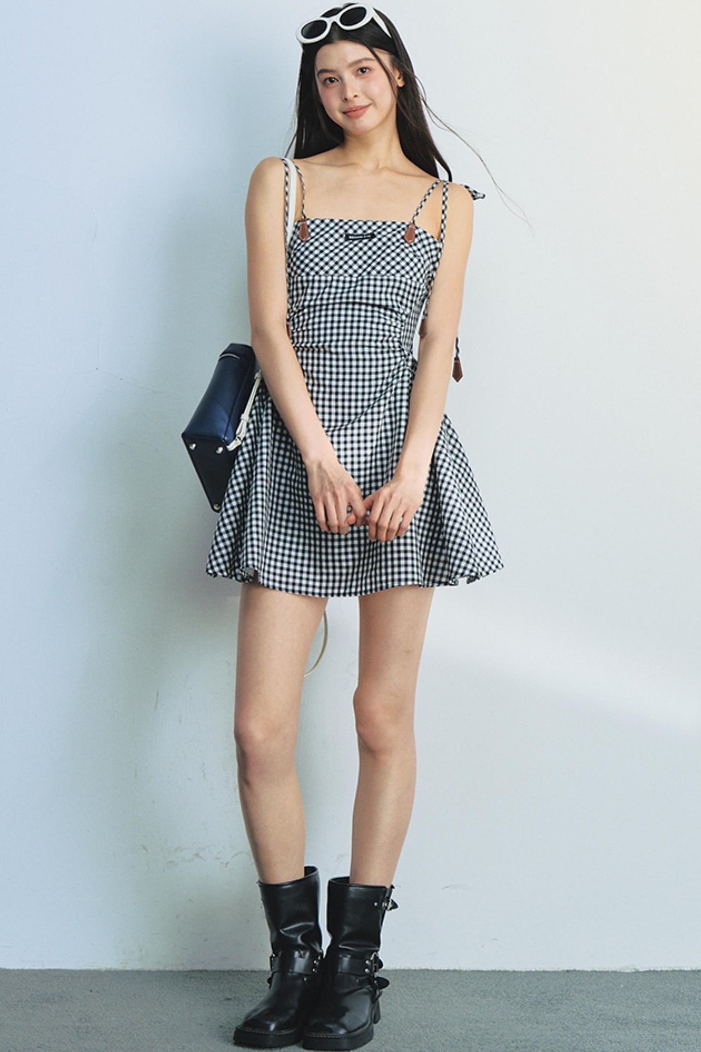 Tencel Checkered Camisole Dress