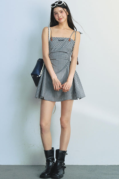 Tencel Checkered Camisole Dress