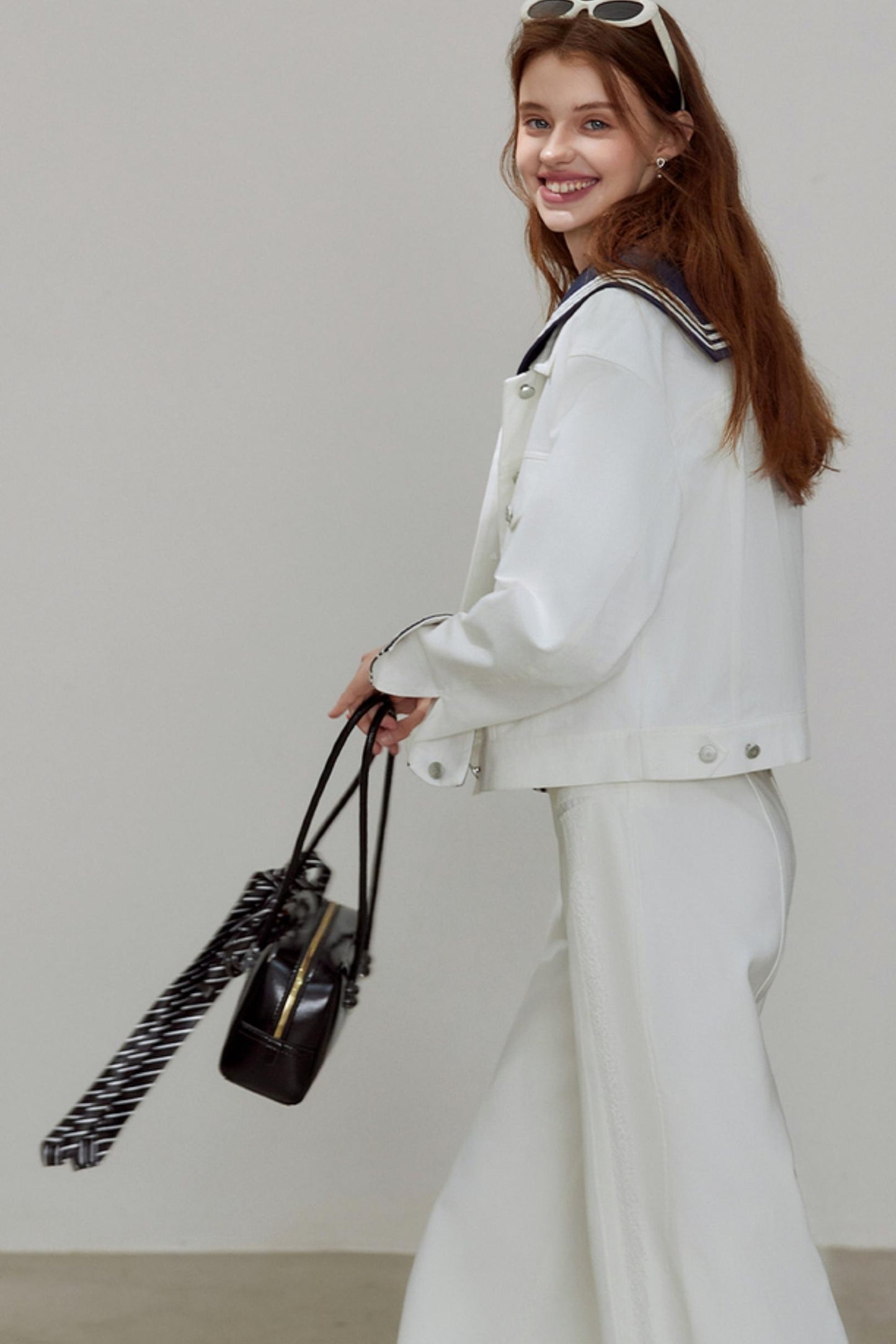 White Denim Short Jacket