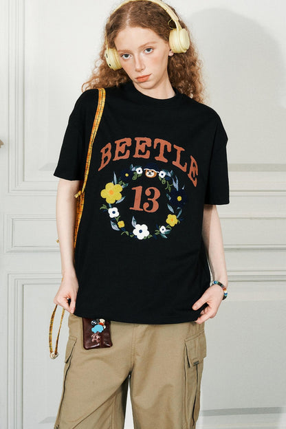 Retro Embroidered Summer Tee