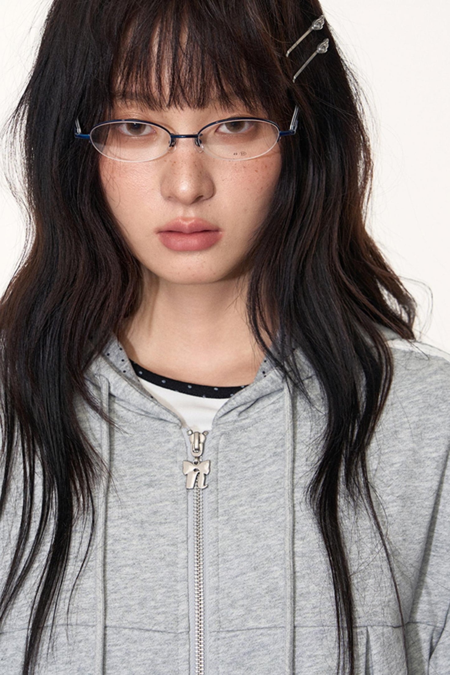 Lace Webbing Hoodie Top