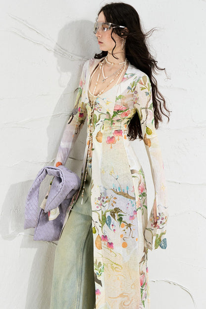 Fantasy Botanical Knit Shirt