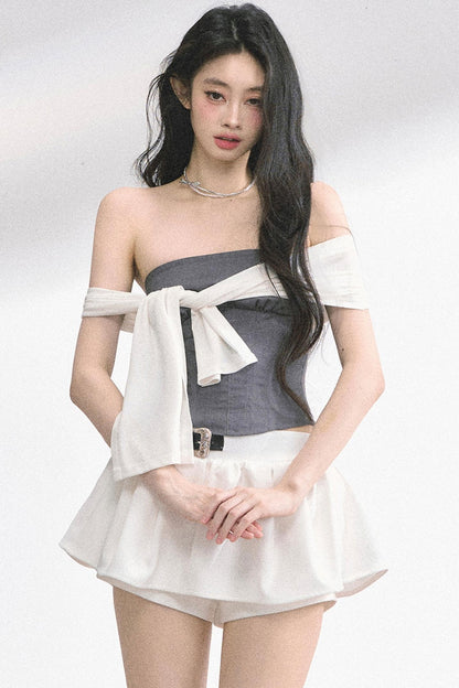 Sea Soul One-Shoulder Bandeau Top