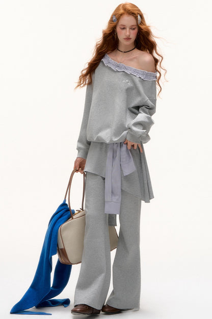 Shoulder Bootcut Pants Set-Up
