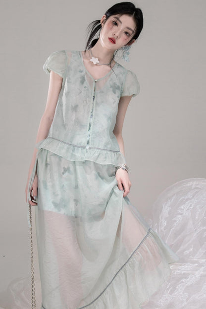 Ethereal Layered Ensemble Dress Set