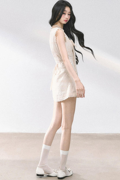 French V-Neck Lace Dress