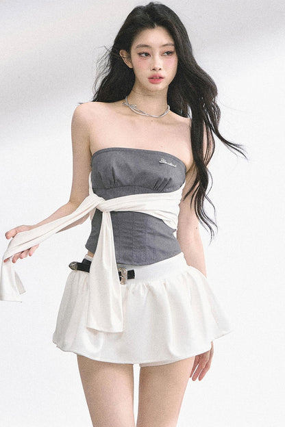 Sea Soul One-Shoulder Bandeau Top