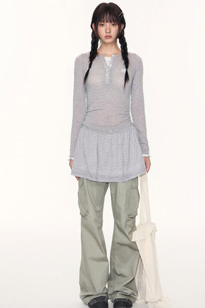 Vintage Pleated Cargo Pants