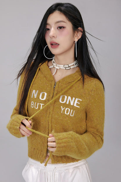 Vintage Knit Hooded Sweater