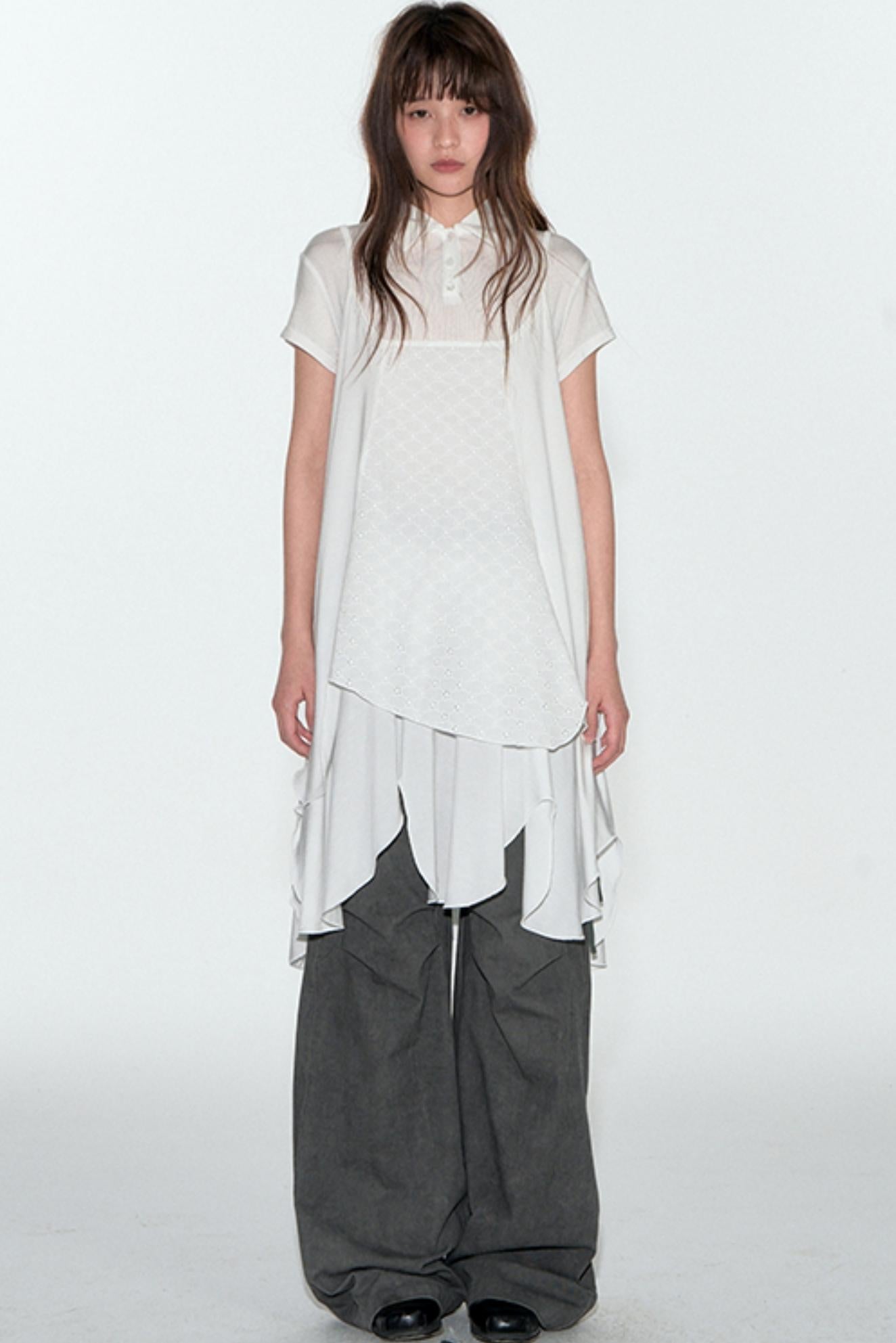 Summer Breathable Tencel Patchwork Dress Set