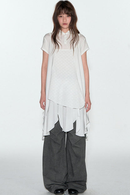 Summer Breathable Tencel Patchwork Dress Set