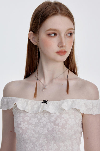 Floral Ruffled One-Shoulder Blouse