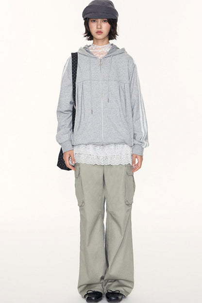 Lace Collar Shirt Transparent Top