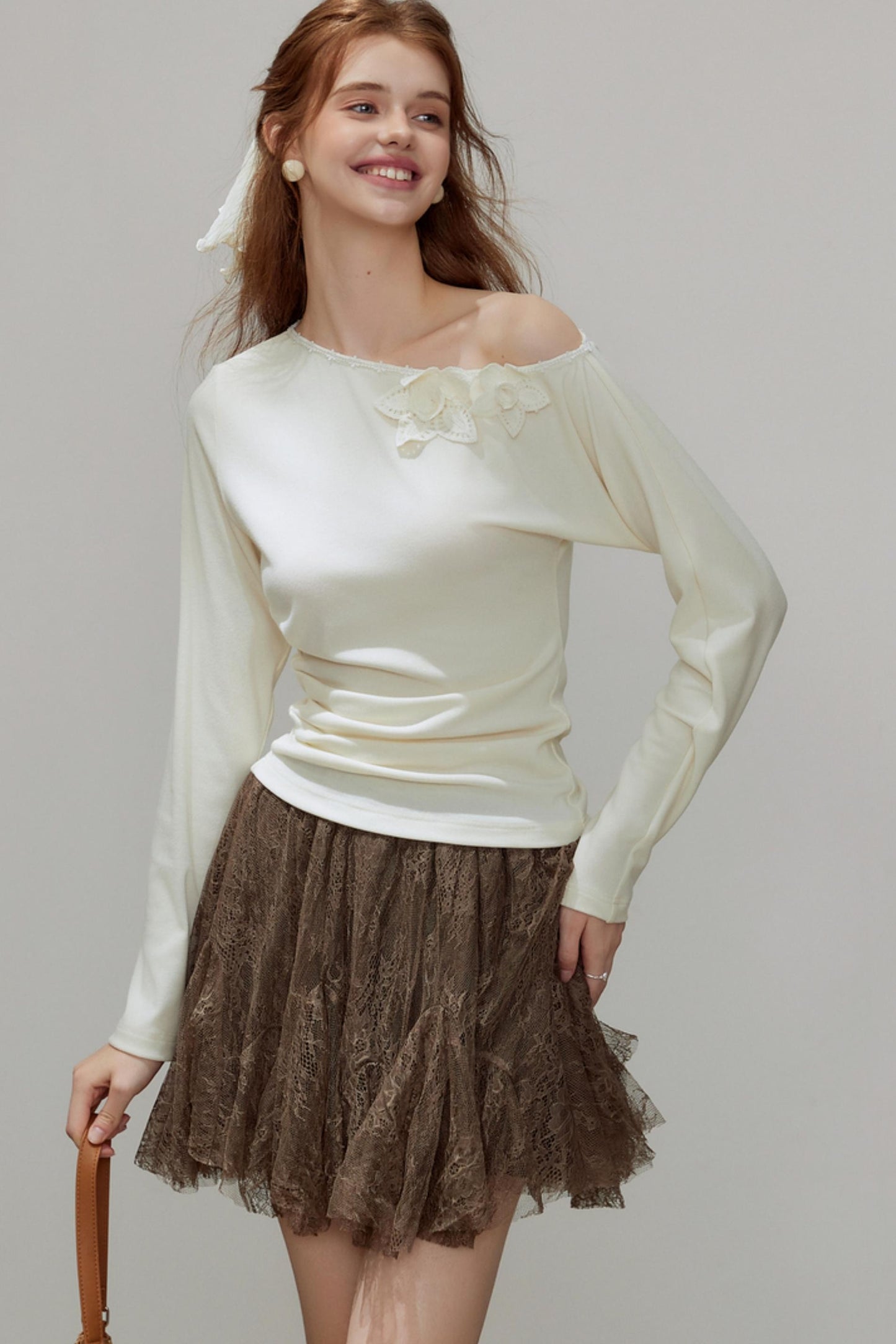 New Knitted Floral Sweater