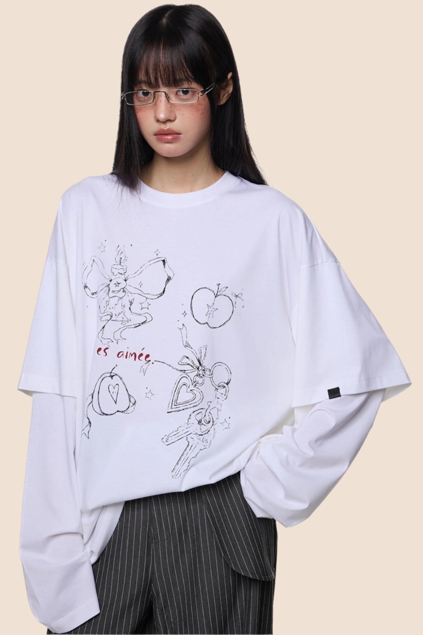 White Long Sleeve Tee