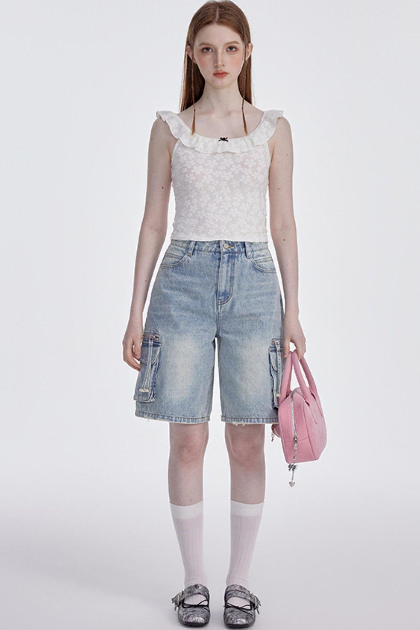 Floral Ruffled One-Shoulder Blouse