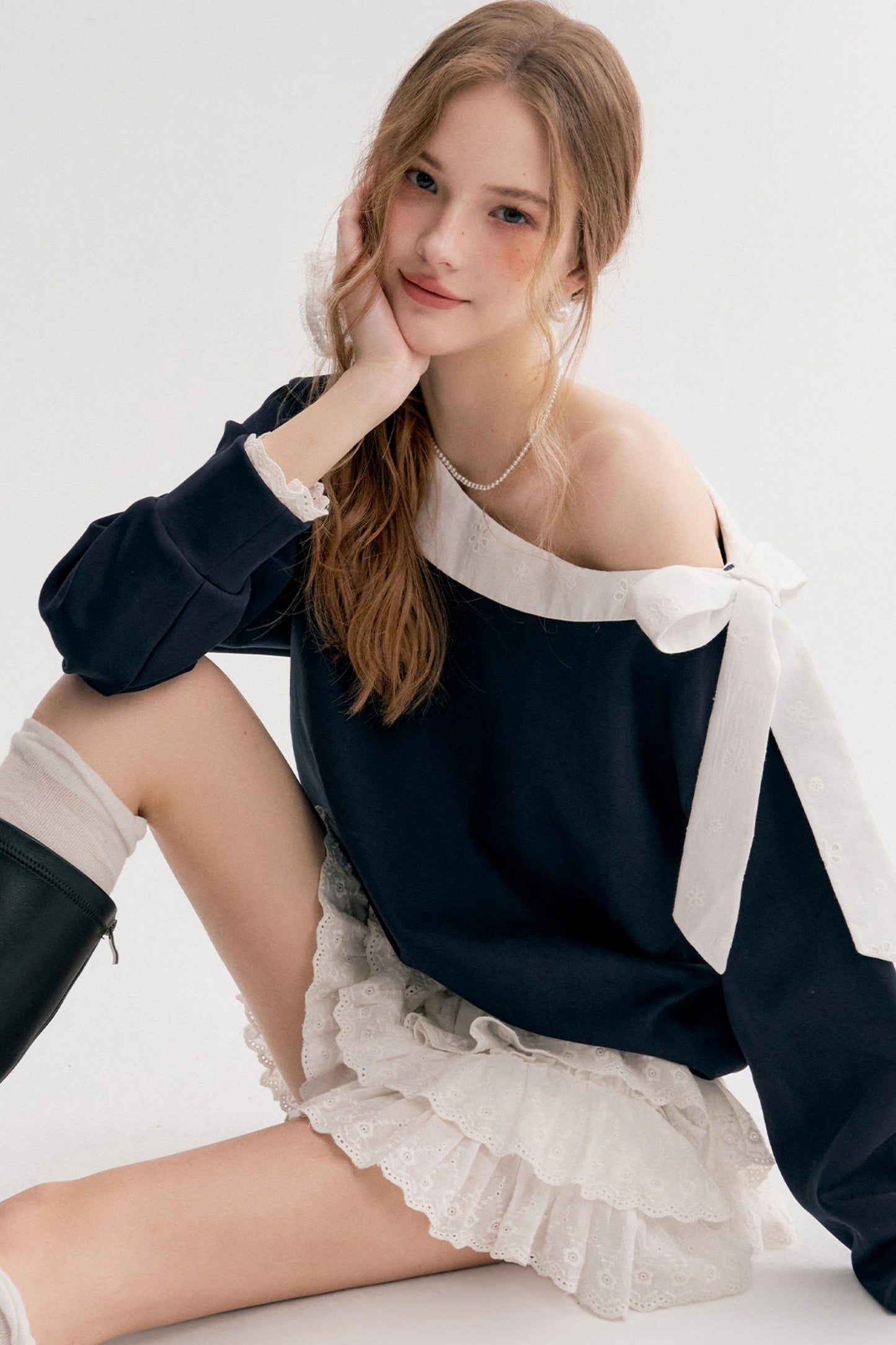 Balletcore Lace Sweatshirt