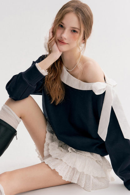 Balletcore Lace Sweatshirt