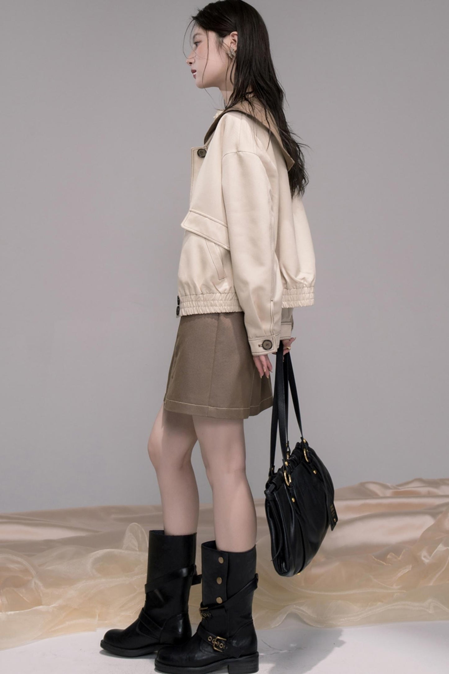 Small Waist Denim Suspender Dress