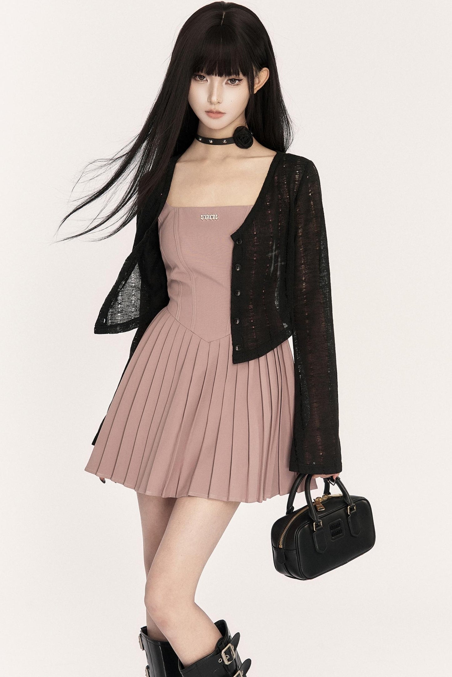 Girly Pleated A-Line Dress