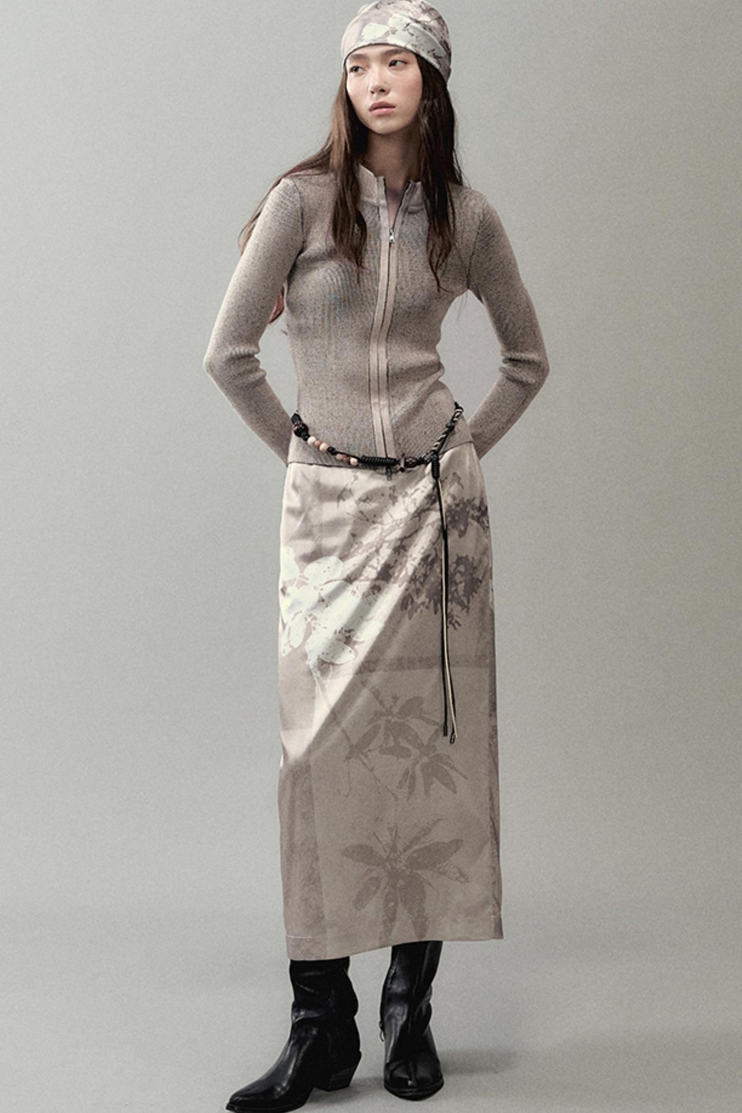 Spliced Knitted Cardigan