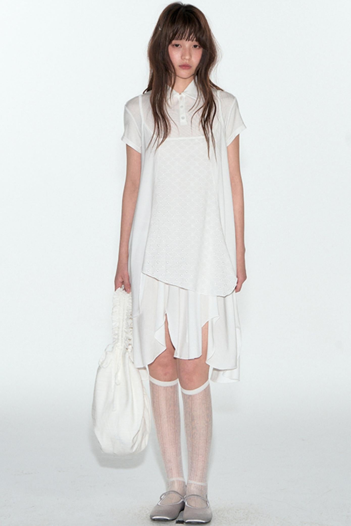 Summer Breathable Tencel Patchwork Dress Set