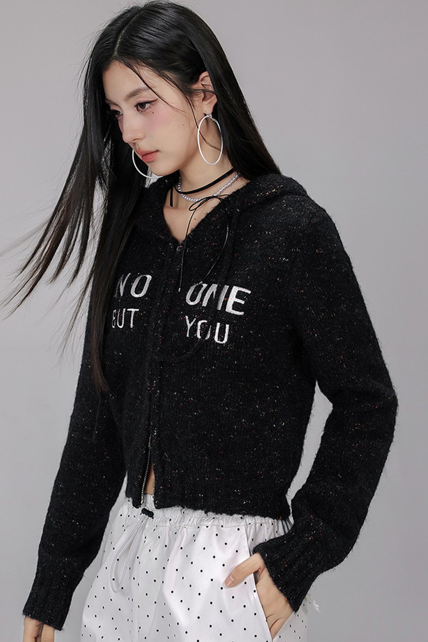 Vintage Knit Hooded Sweater