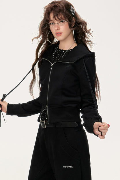 Elegant Hooded Cardigan